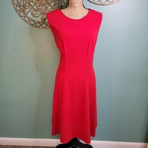 TOMMY HILFIGER Midi Fit and Flare Red Dress